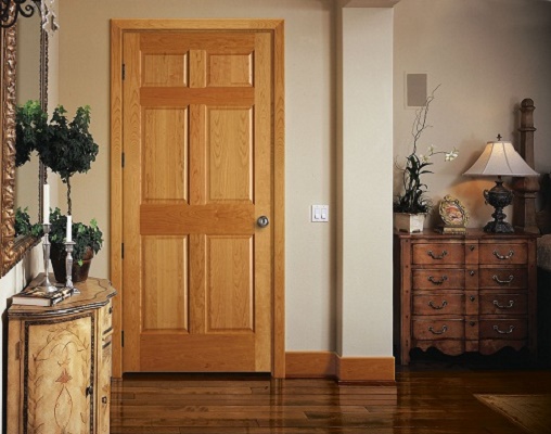 CỬA HDF VENEER DT 6A - VÂN SỒI