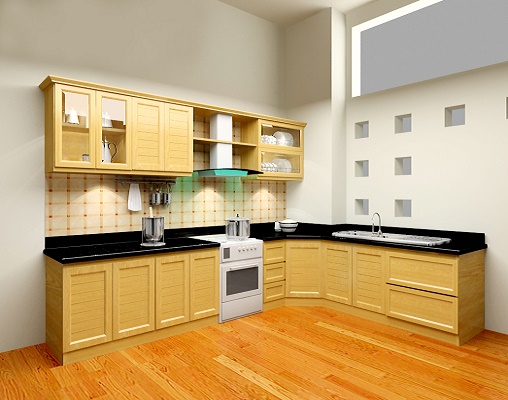 TỦ BẾP GỖ TỰ NHIÊN 04